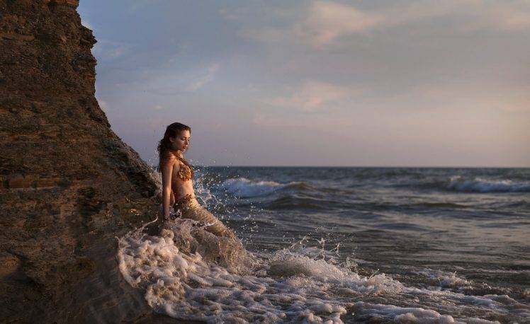 women Outdoors, Model, Fantasy Art, Sea HD Wallpaper Desktop Background