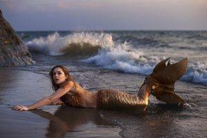 women Outdoors, Model, Women, Fantasy Art, Mermaids, Sea