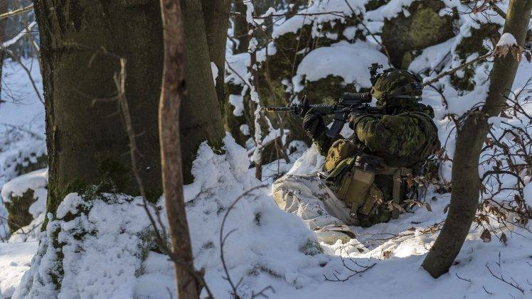 soldier, Canadian Army, Snow, Winter HD Wallpaper Desktop Background