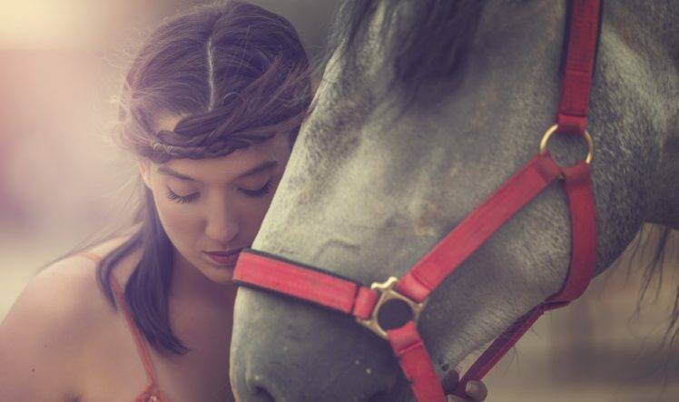 women, Model, Animals, Horse HD Wallpaper Desktop Background