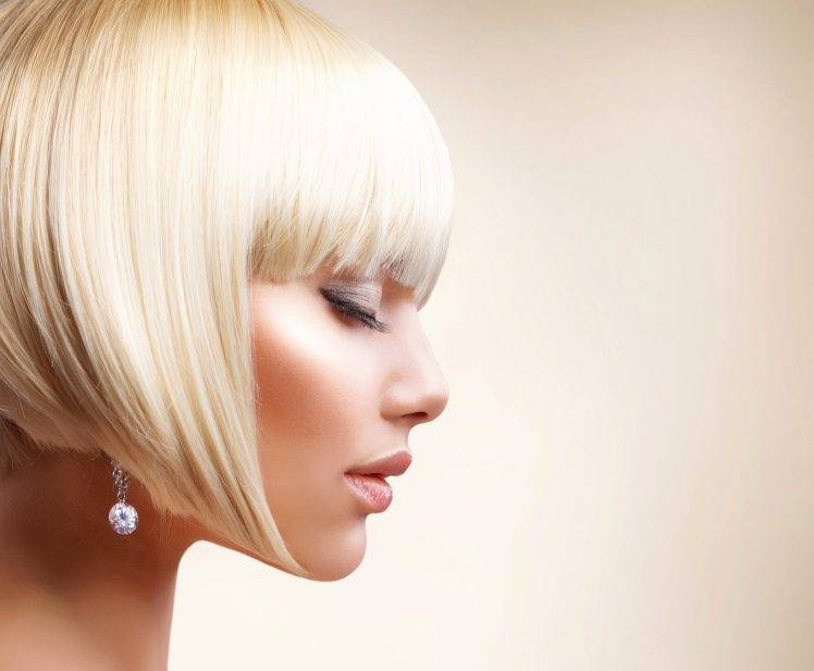 profile, Women, Model, Blonde, Makeup, Portrait HD Wallpaper Desktop Background