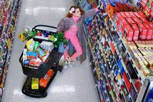 Kristen Stewart, Supermarket, Food, Shopping, Shopping Cart
