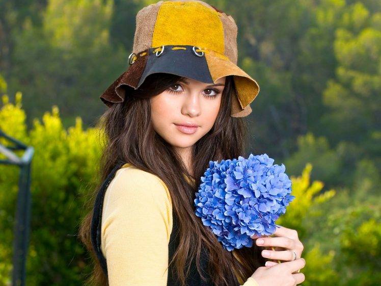 singer, Women, Selena Gomez, Actress, Celebrity, Flowers HD Wallpaper Desktop Background