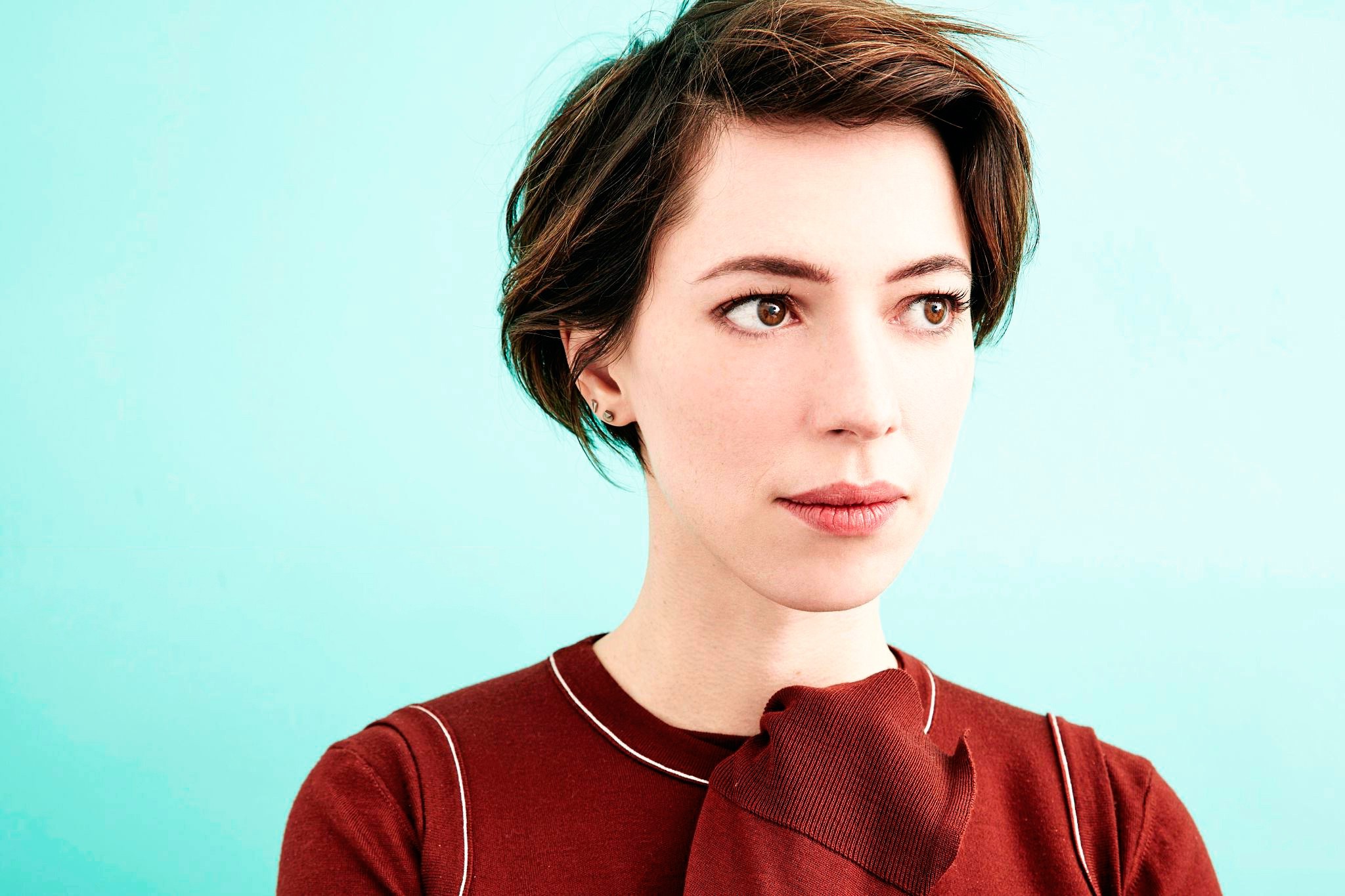 face, Women, Model, Short Hair,  Rebecca Hall, Portrait Wallpaper