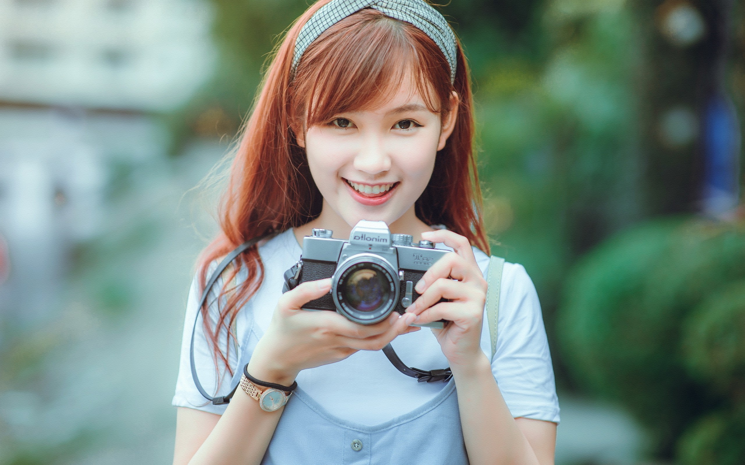 Asian, Women, Model, Camera Wallpaper