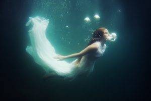 women, Underwater, Fantasy Art