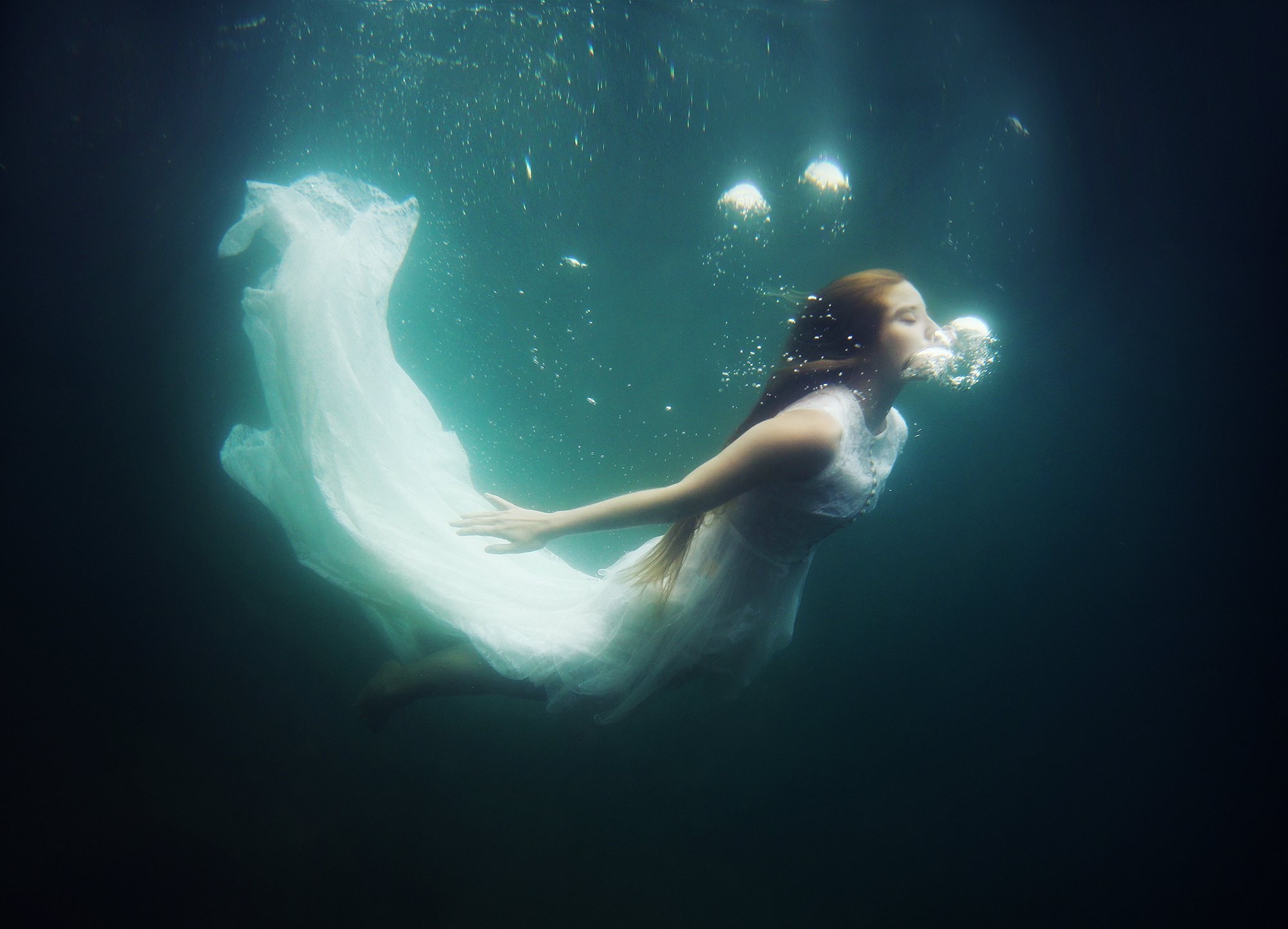 women, Underwater, Fantasy Art Wallpaper