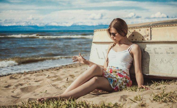 women Outdoors, Women, Model, Beach, Sand HD Wallpaper Desktop Background