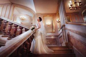 brides, Women, Stairs