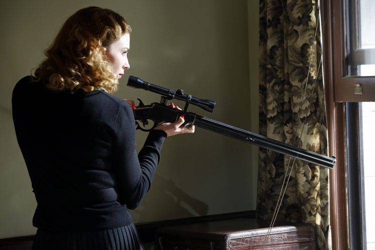 women, Blonde, Women With Guns, Bridget Regan, Gun, Weapon, Agent Carter HD Wallpaper Desktop Background