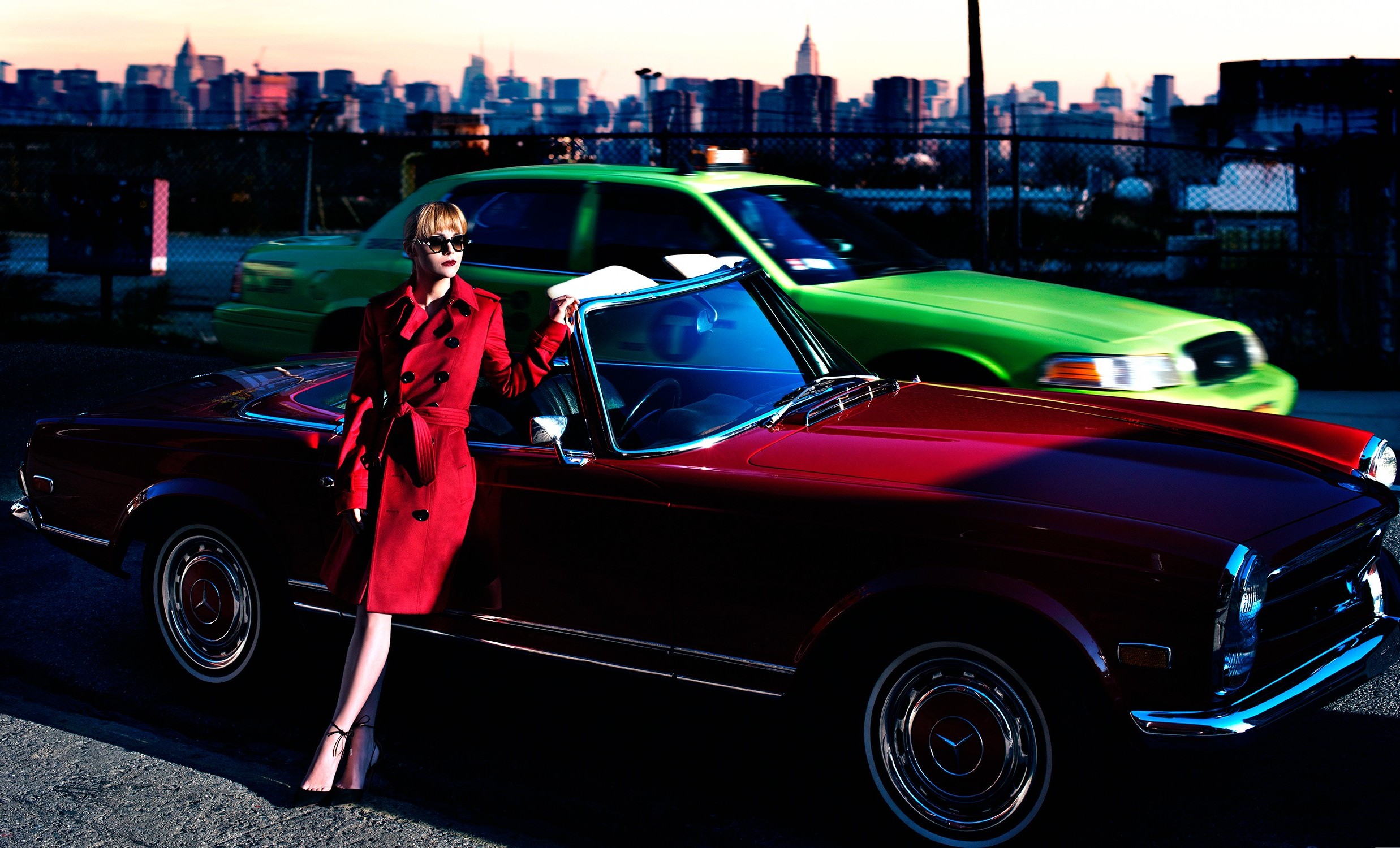 women With Glasses, Actress, Christina Ricci, Women, Car, Vehicle Wallpaper