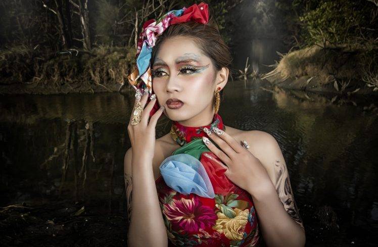 Asian, Women, Model, Makeup HD Wallpaper Desktop Background