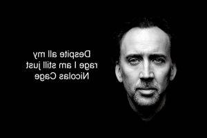 actor, Face, Nicolas Cage, Beards, Black Background, Simple, Monochrome, Quote, Text, Humor, Lyrics, Smashing Pumpkins, Music