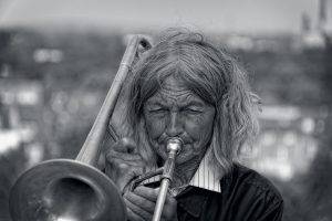 old People, Music, Monochrome