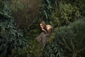 women Outdoors, Model, Women, Fantasy Art, Trees