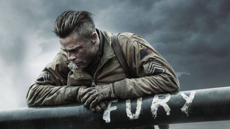 Brad Pitt, Fury, Fury (movie), Movies, World War II HD Wallpaper Desktop Background