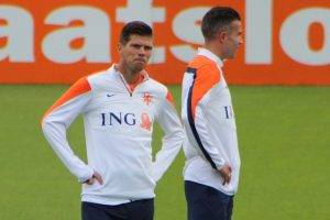 footballers, Klaas jan Huntelaar, Robin Van Persie, Netherlands, Soccer