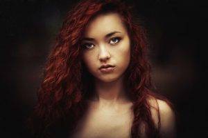 face, Women, Redhead, Model, Portrait