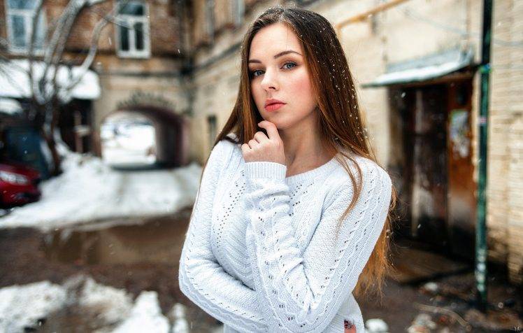 women, Model, Women Outdoors, Looking At Viewer, Snow Wallpapers HD ...