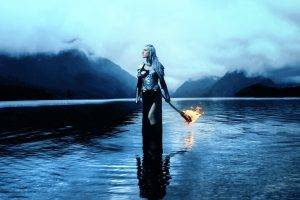 women, Fantasy Art, Fire, Nature, Water