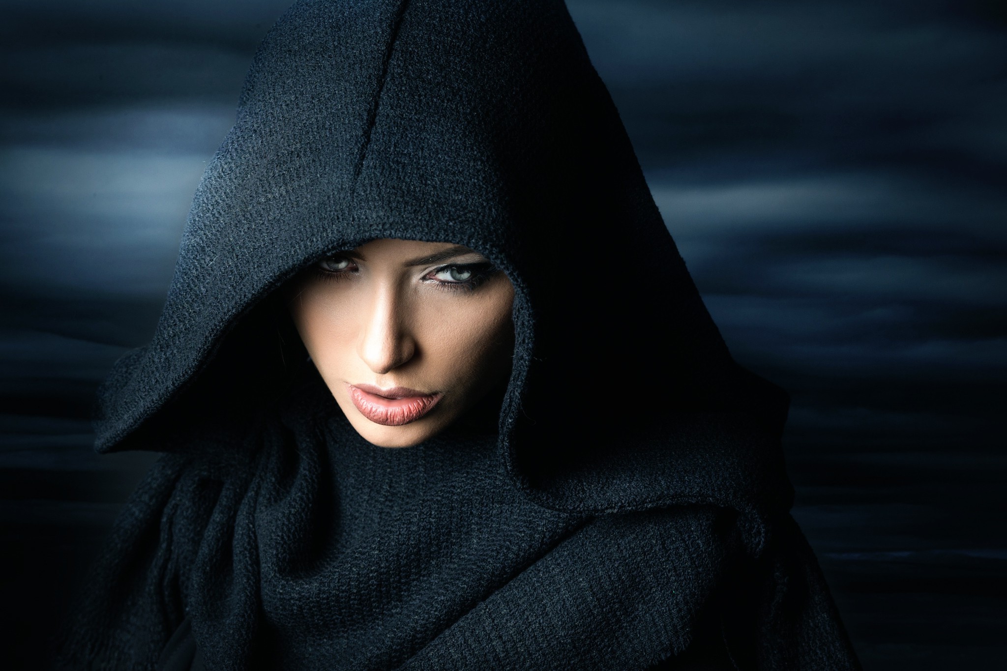 Hooded woman