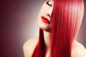 closed Eyes, Women, Model, Face, Straight Hair, Redhead, Portrait