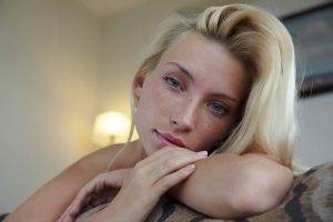 blonde, Looking At Viewer, Adele B, Women, Freckles, Face