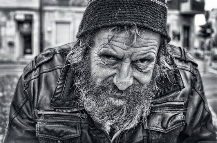  old  People Men Wrinkled Face Monochrome Portrait 