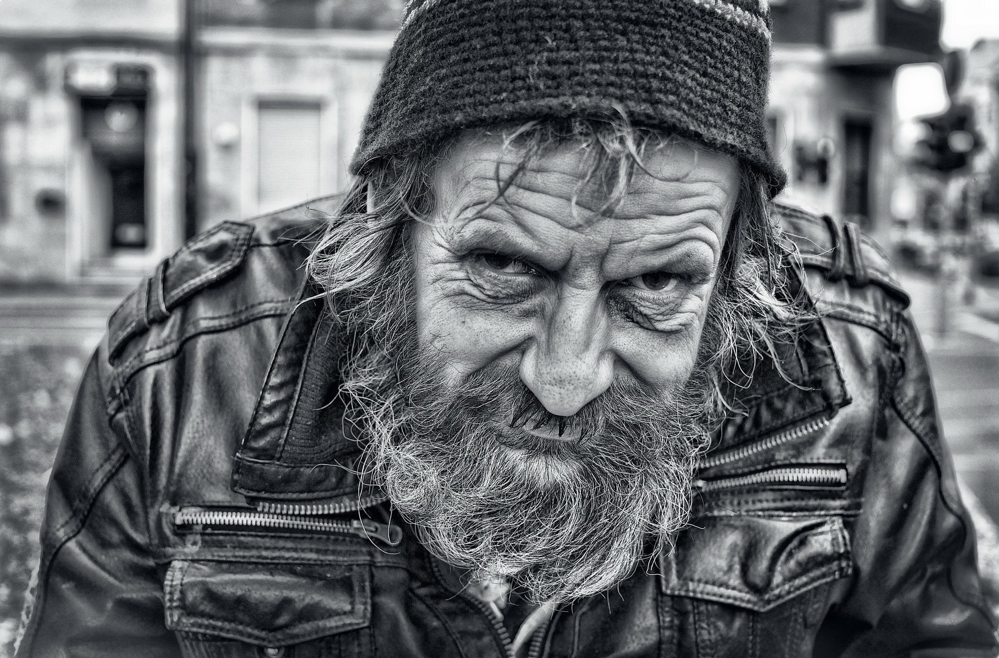 old People Men Wrinkled Face Monochrome Portrait  