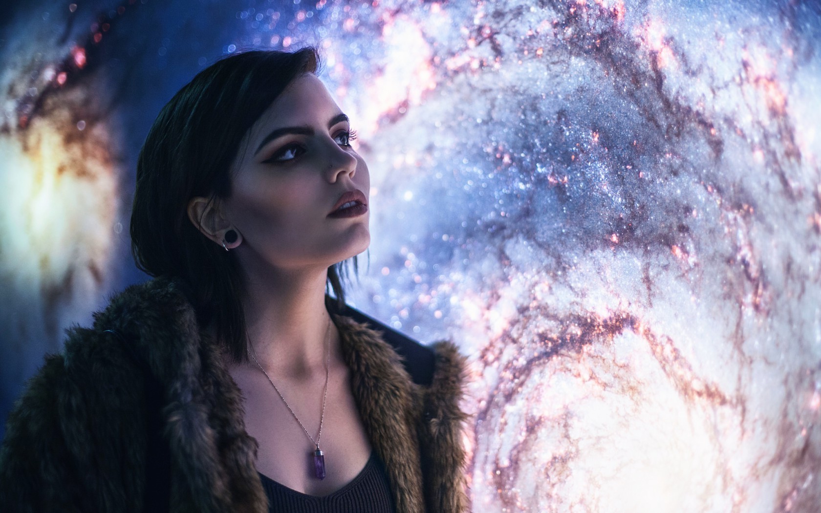 women, Model, Celestial Observer Wallpaper