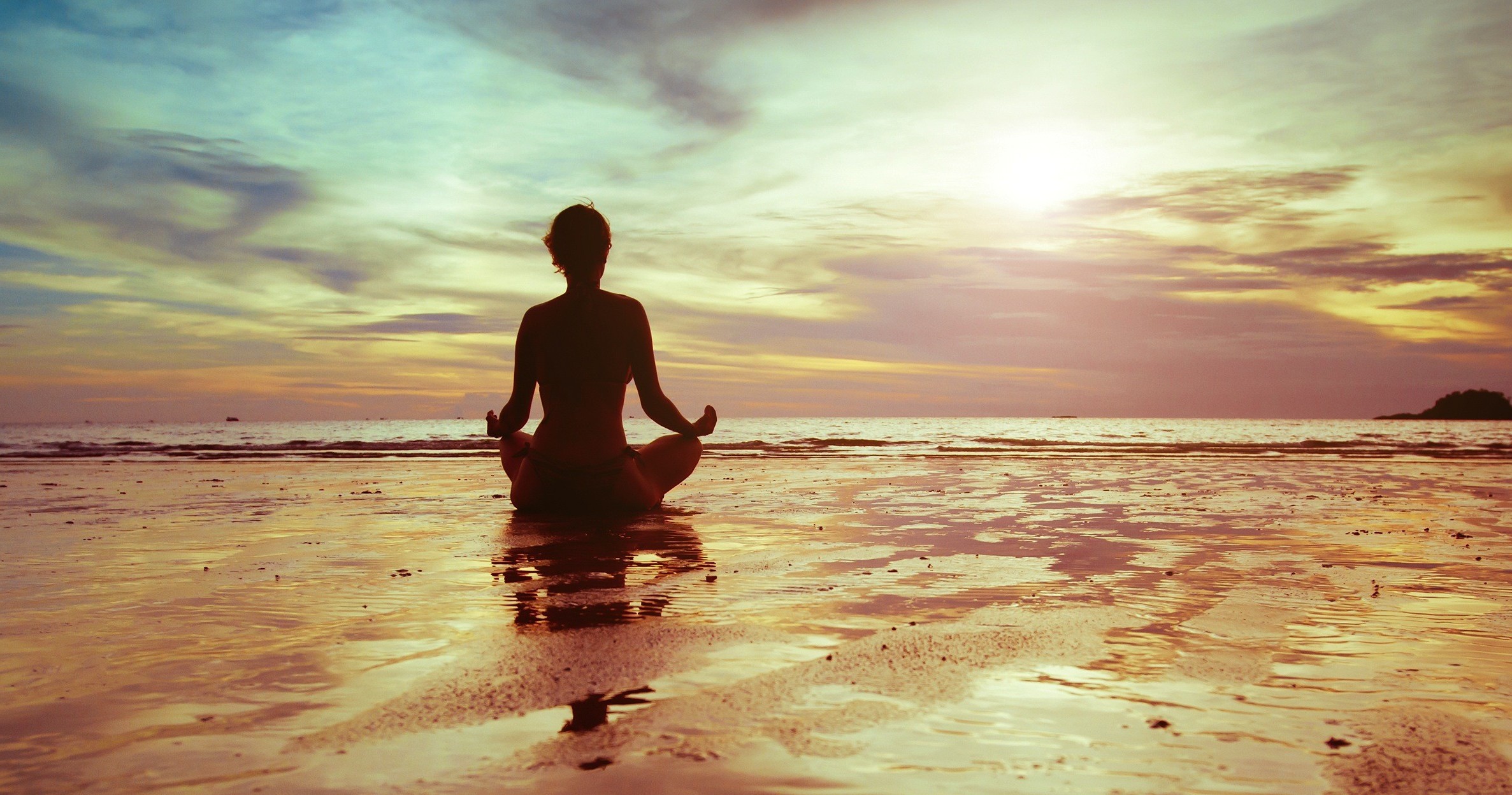 women, Meditation, Beach, Water, Sunlight Wallpaper