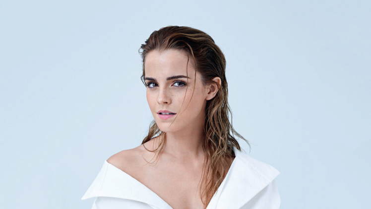 women, Emma Watson, Wet Hair HD Wallpaper Desktop Background