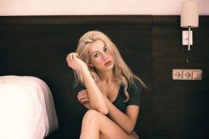 sitting, Blonde, Women, Model