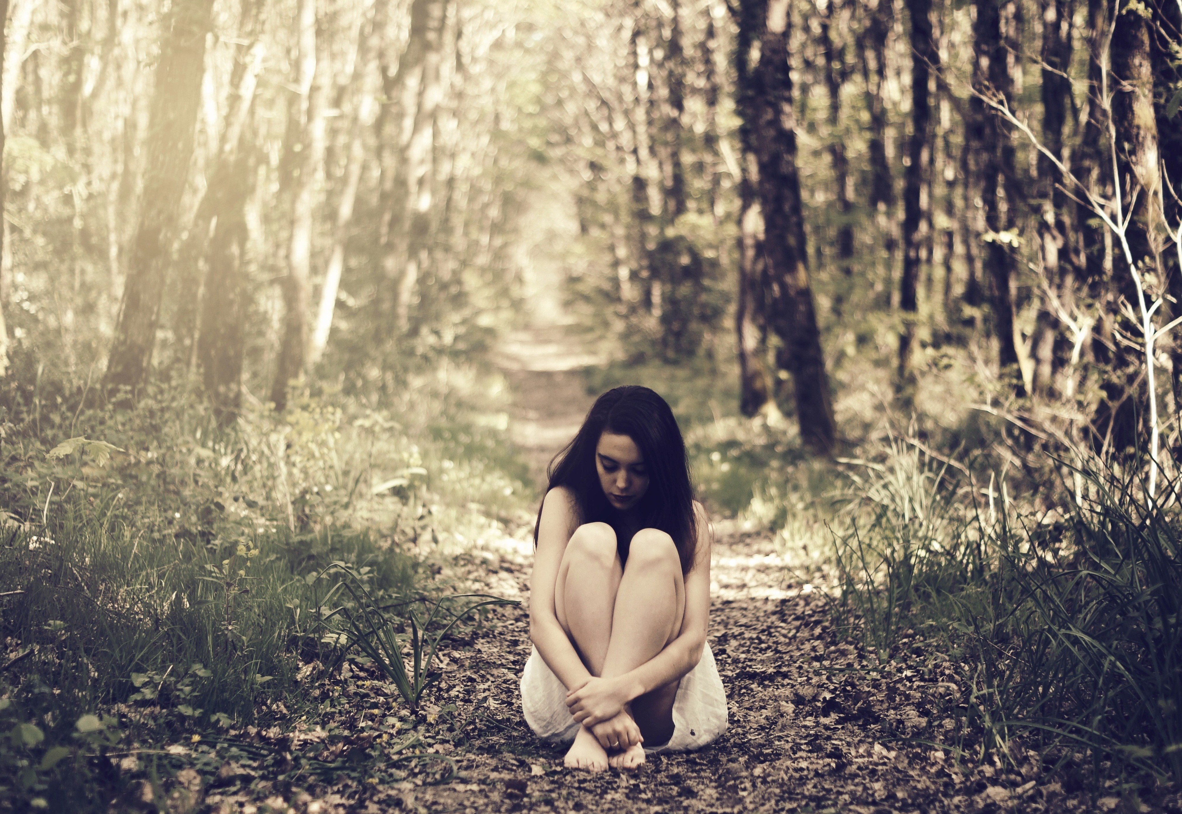 sitting, Women Outdoors, Women, Model Wallpaper