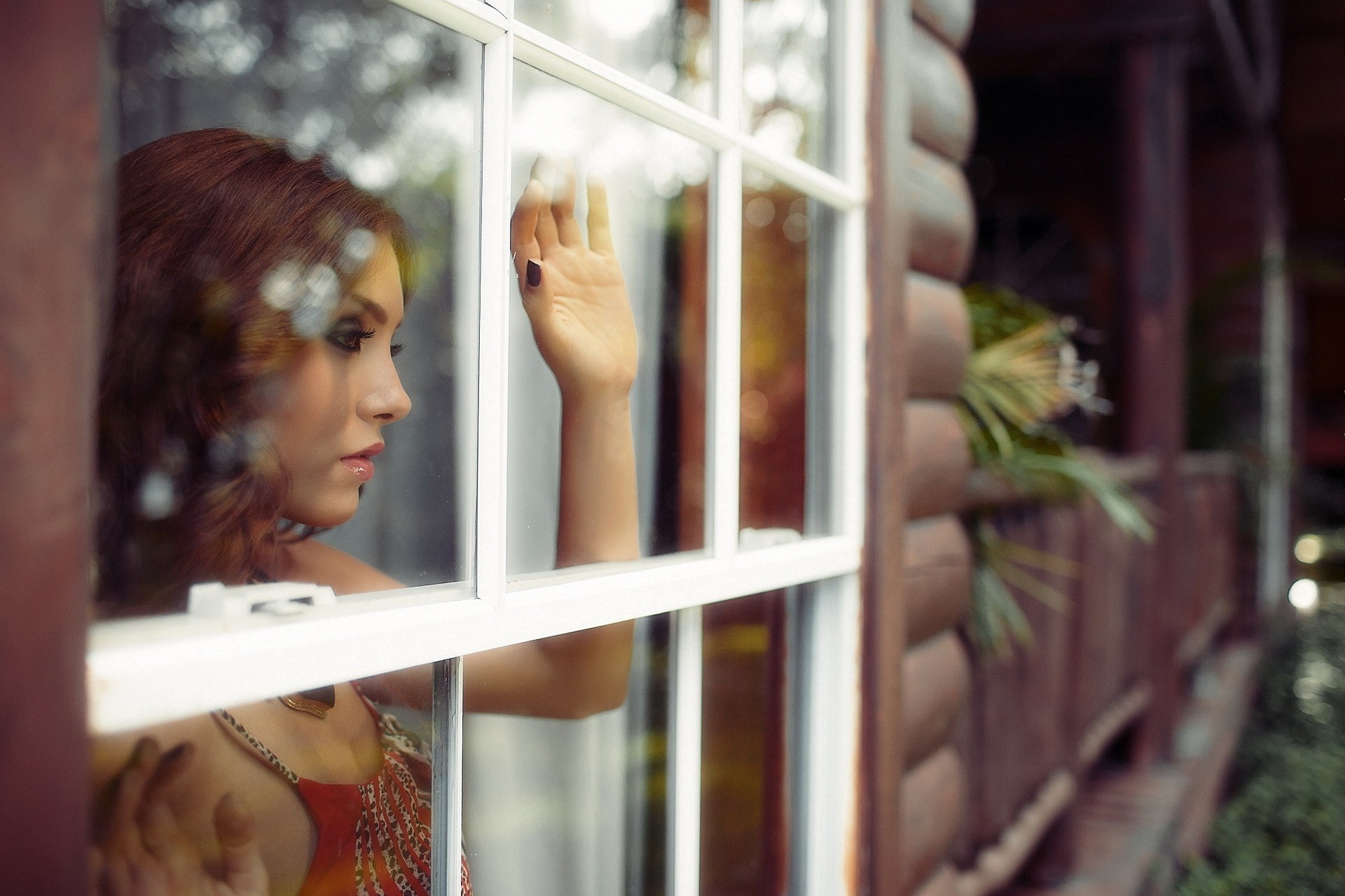 women, Model, Window Wallpaper
