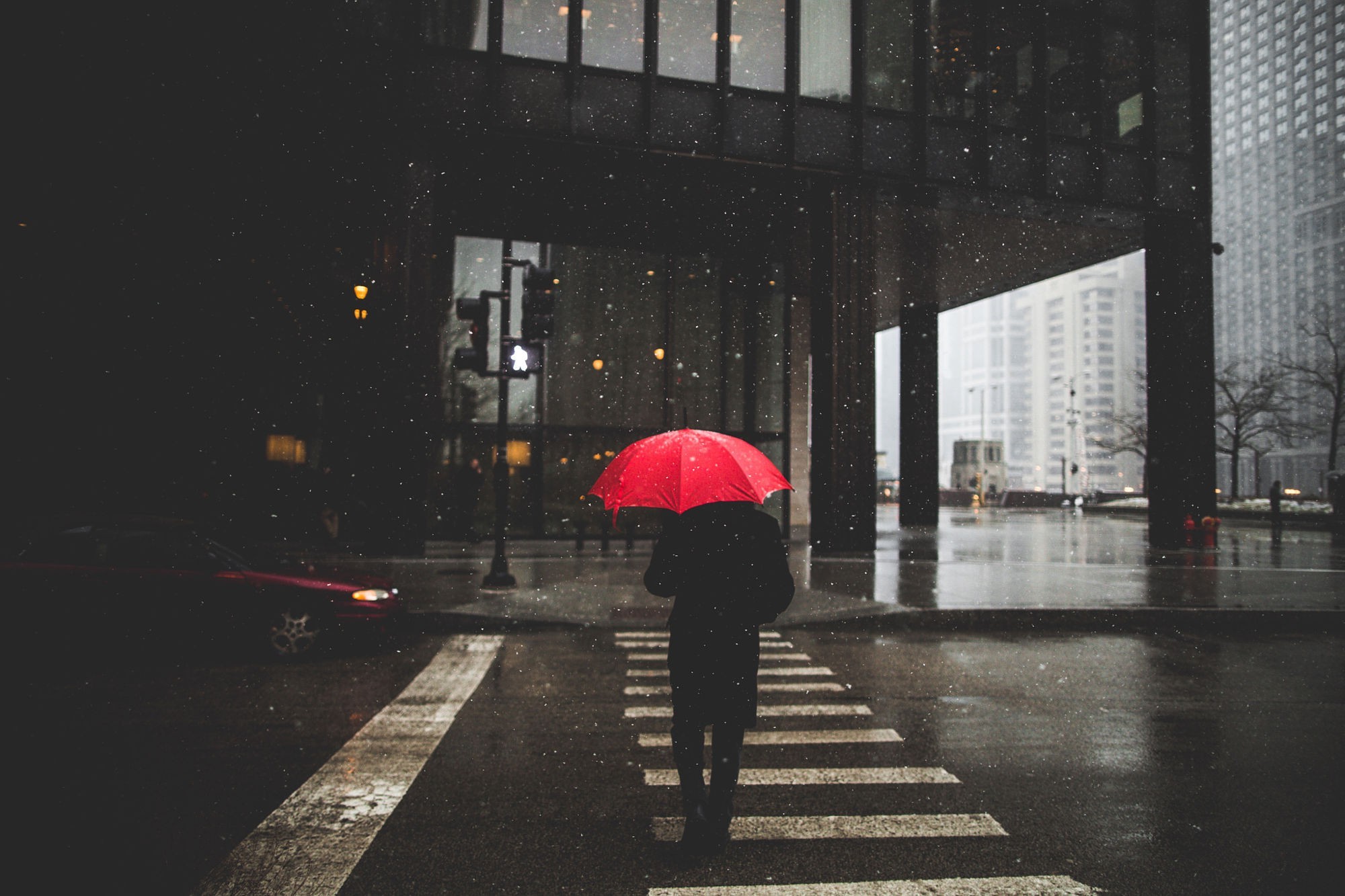 umbrella, Street, Rain Wallpaper