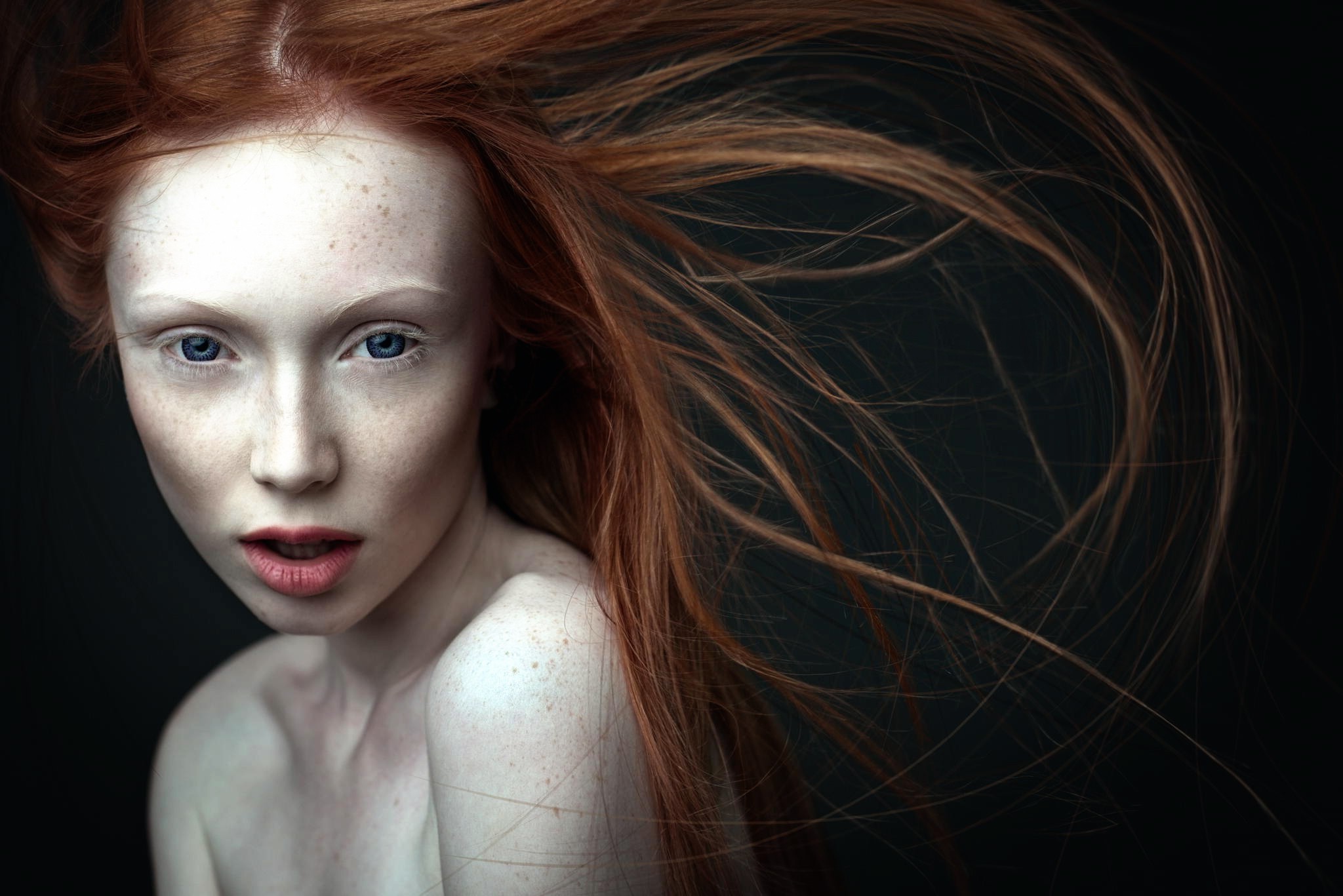 redhead, Face, Women, Model, Portrait Wallpaper