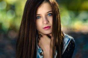 Gustavo Terzaghi, Model, Women, Long Hair, Looking At Viewer, Straight Hair, Face, Blue Eyes, Too Young For You, Depth Of Field