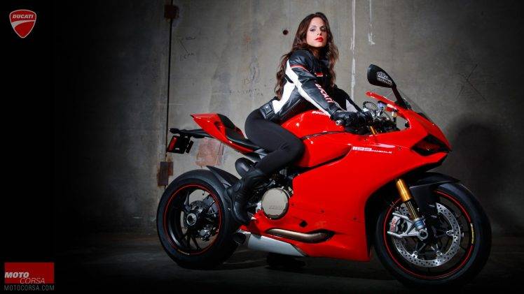 women With Bikes, Ducati 1199, Motorcycle HD Wallpaper Desktop Background