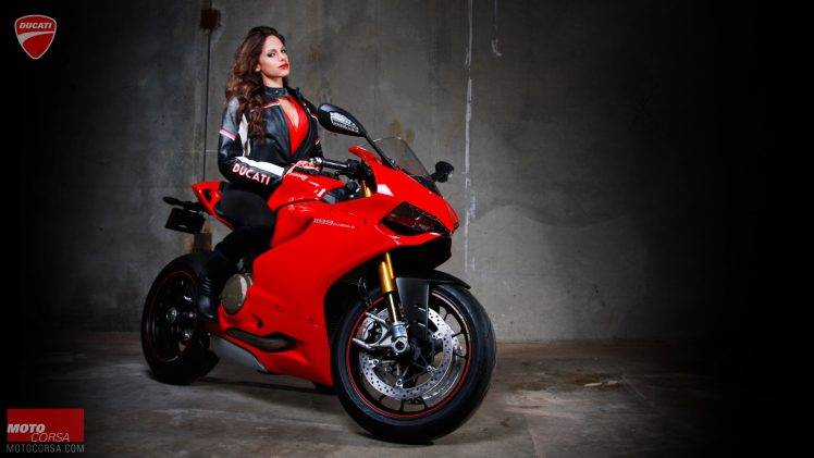 women With Bikes, Ducati 1199, Motorcycle HD Wallpaper Desktop Background