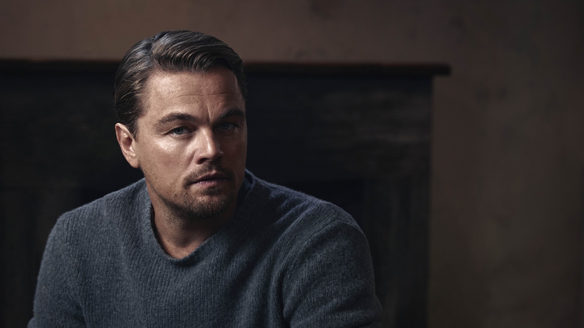 men, Actor, Face, Leonardo DiCaprio, Looking At Viewer, Portrait, Sweater, Depth Of Field Wallpaper