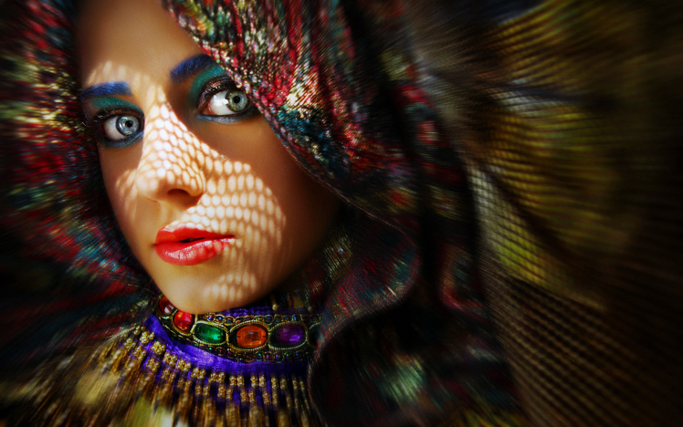 women, Blue Eyes, Colorful HD Wallpaper Desktop Background