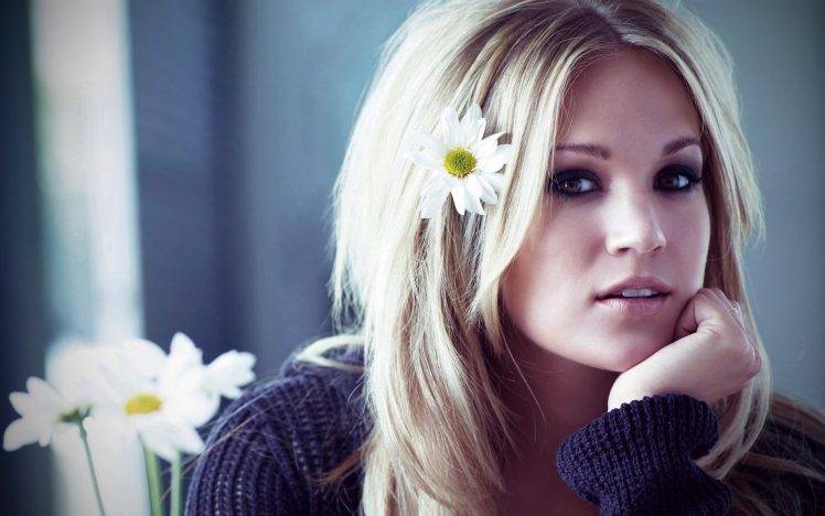 women, Carrie Underwood, Flowers HD Wallpaper Desktop Background