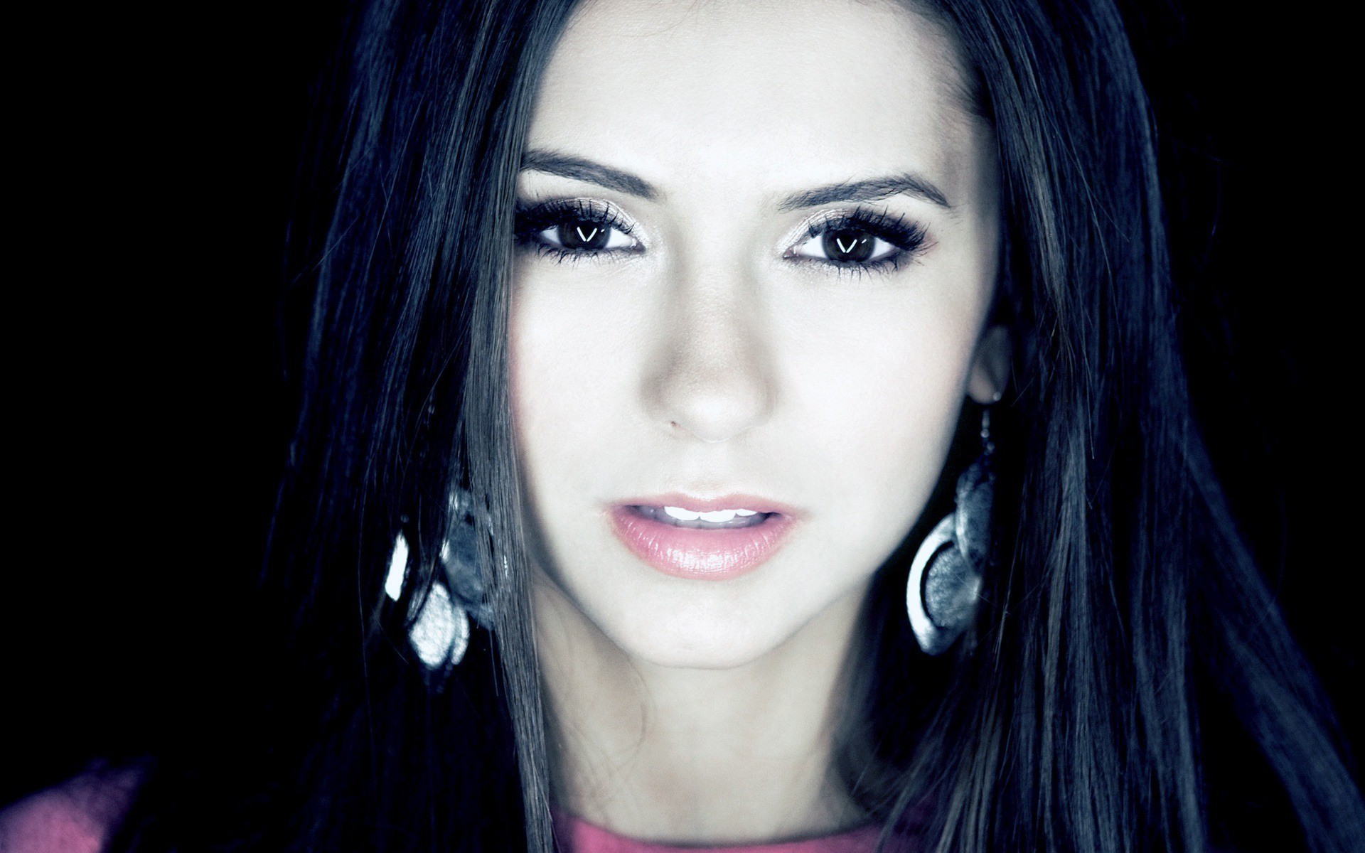 eyes, Lips, Women, Long Hair, Nina Dobrev Wallpaper