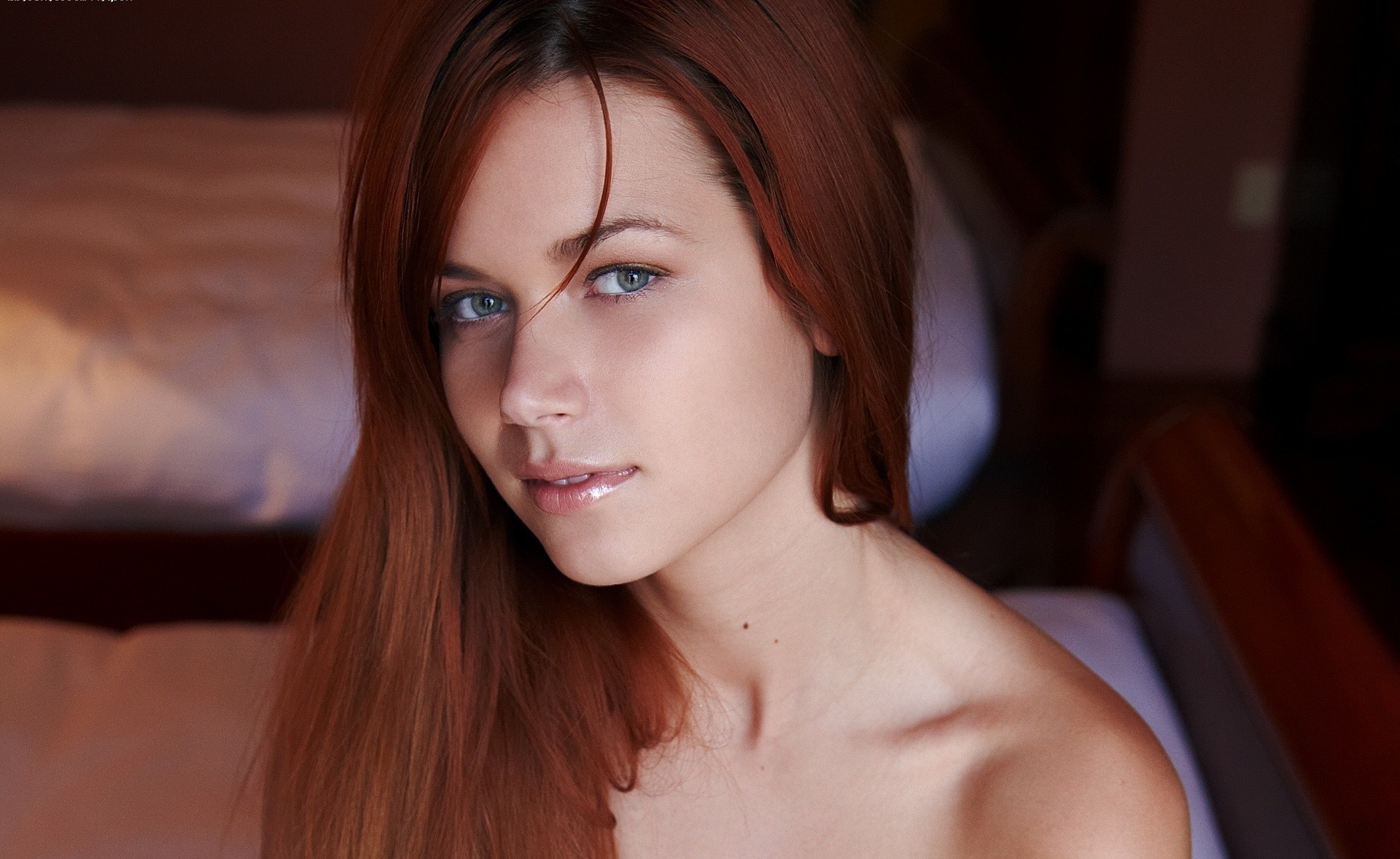 women, Eyes, Redhead, Long Hair Wallpaper