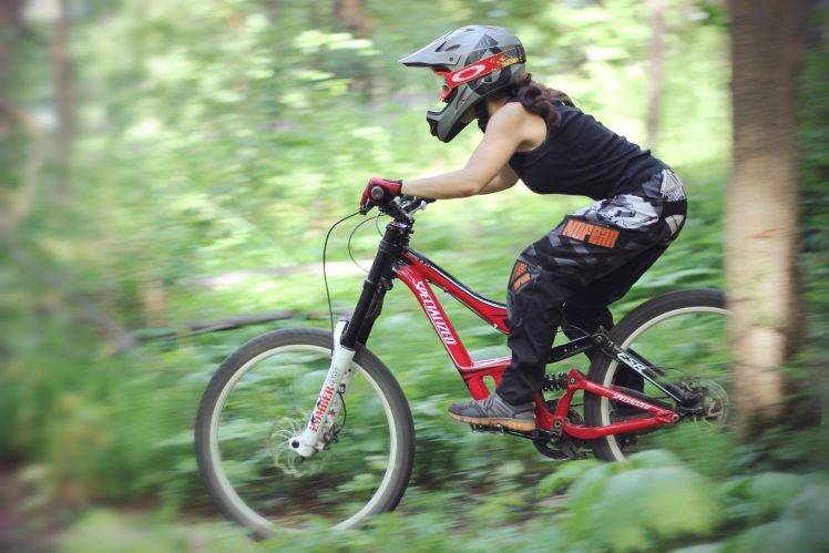 women With Bikes, Downhill Mountain Biking HD Wallpaper Desktop Background