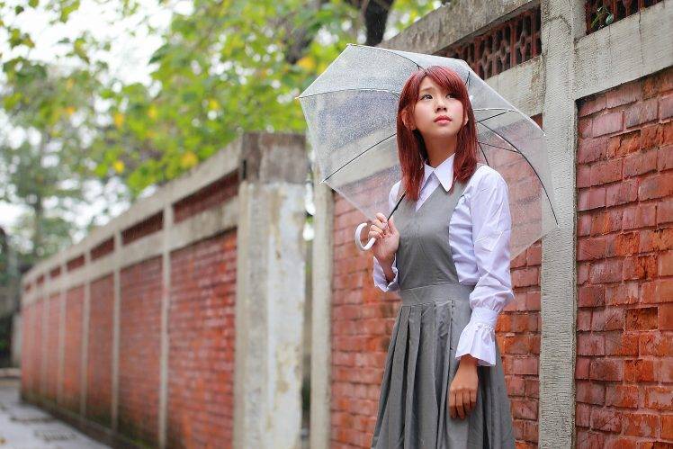 Asian, Women, Model, Umbrella HD Wallpaper Desktop Background
