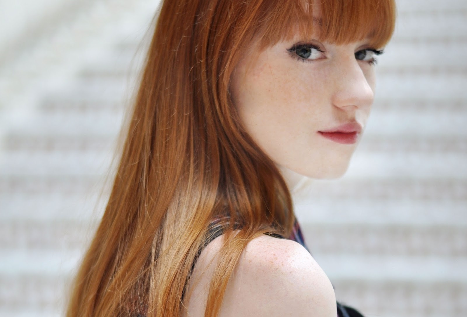 women, Redhead, Alina Kovalenko, Looking At Viewer, Straight Hair Wallpaper