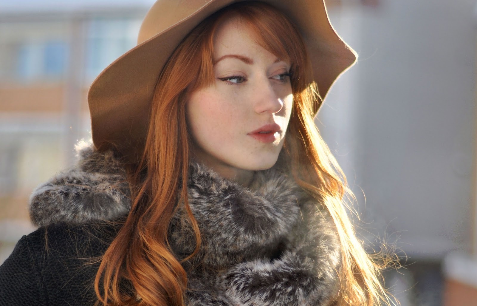 Women Redhead Alina Kovalenko Looking Away Hat Wallpapers Hd Images, Photos, Reviews