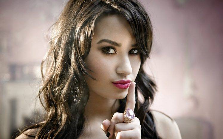women, Eyes, Long Hair, Lips, Demi Lovato HD Wallpaper Desktop Background